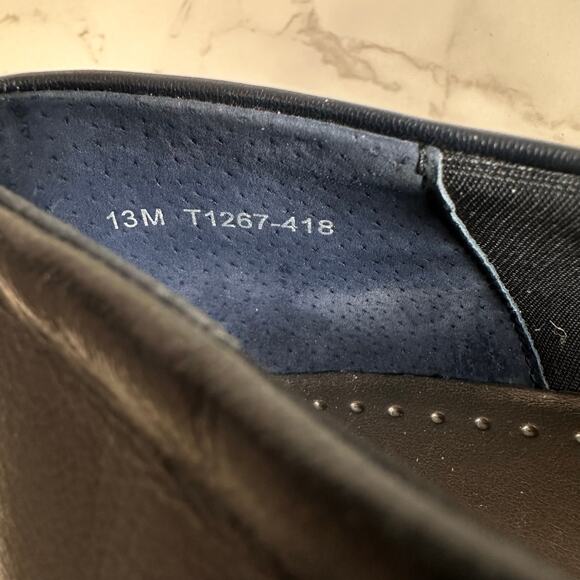 Trotters Shoes Navy Womens 13M Leana Loafer Leather Flat Slip On Low Top Casual - Picture 8 of 9